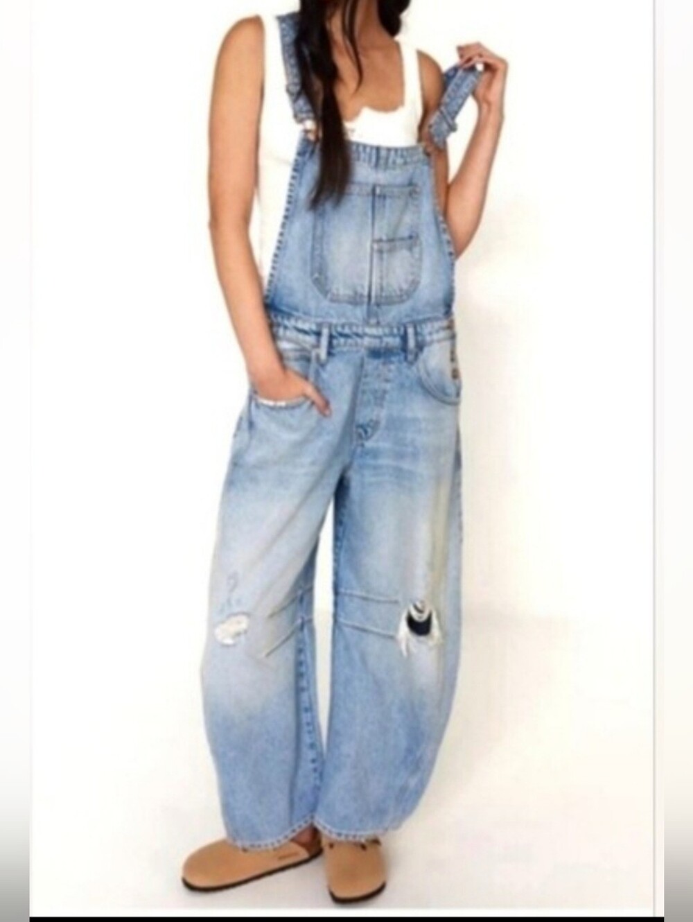NWOT We The Free Good Luck Barrel Overalls By Free People in Going Steady